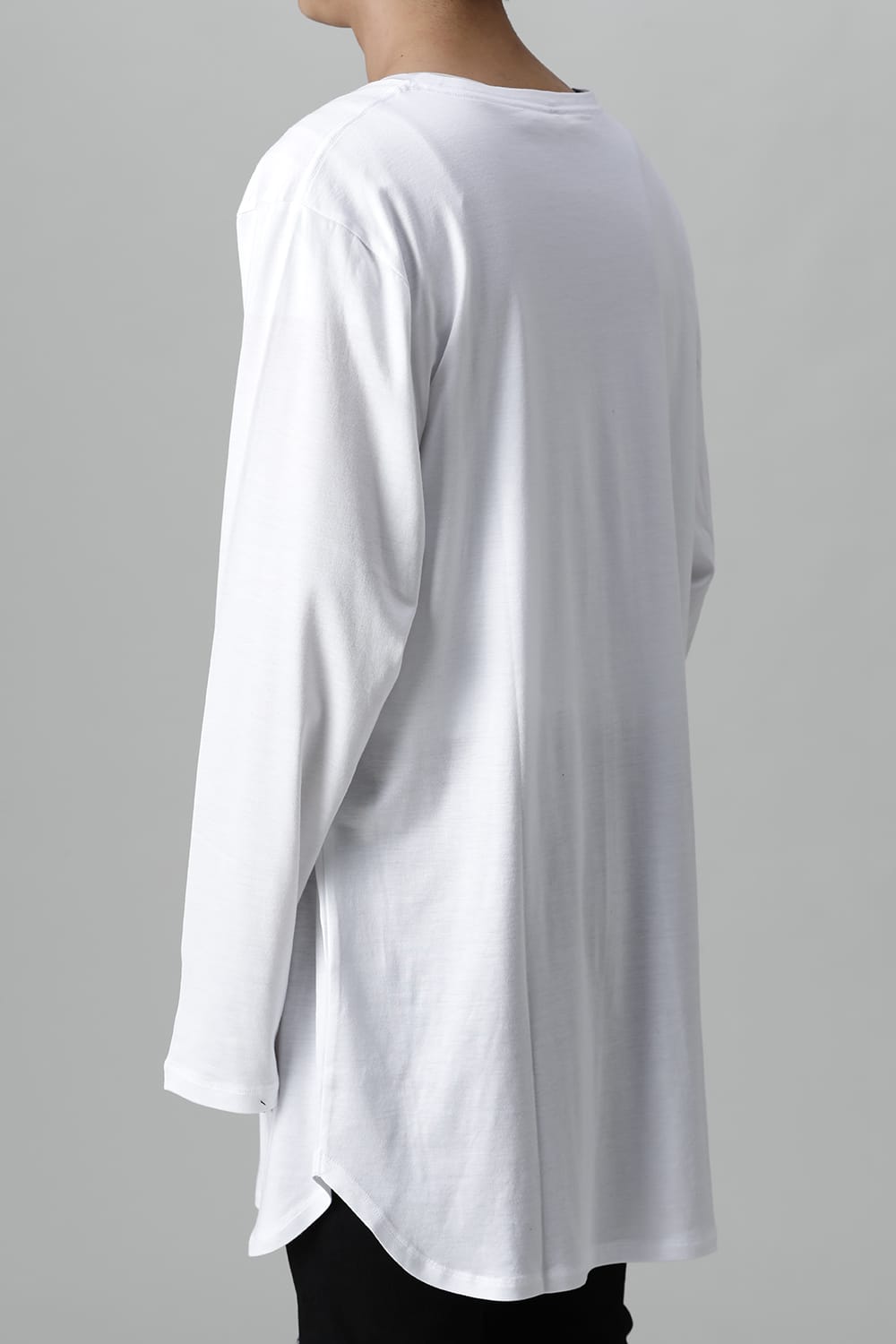 ロングスリーブ ラウンドTシャツ (オフホワイト)
