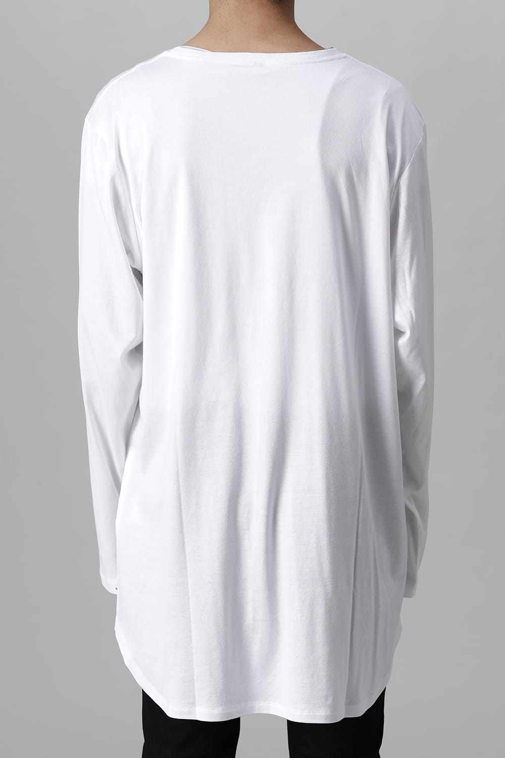 ロングスリーブ ラウンドTシャツ (オフホワイト)