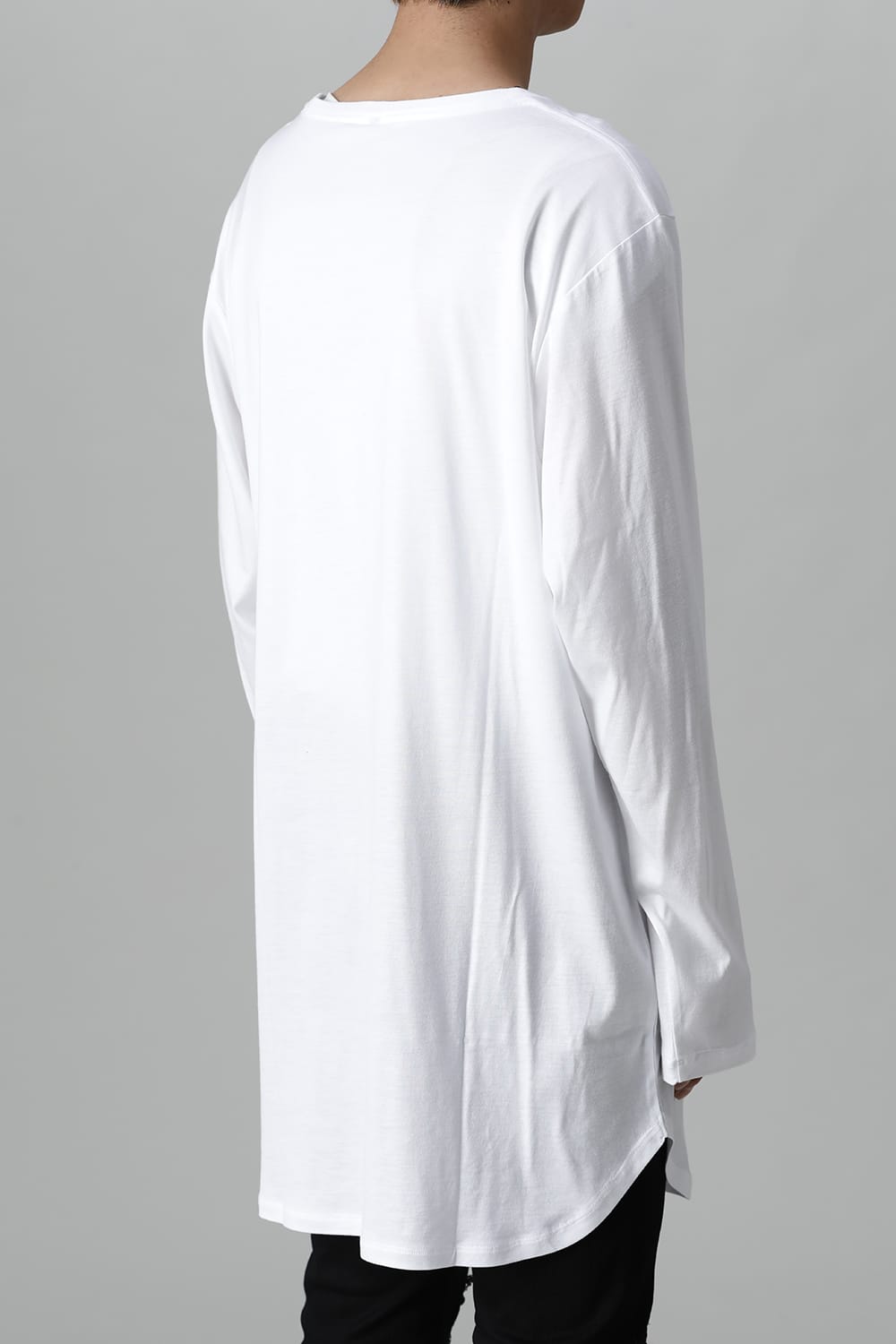 ロングスリーブ ラウンドTシャツ (オフホワイト)