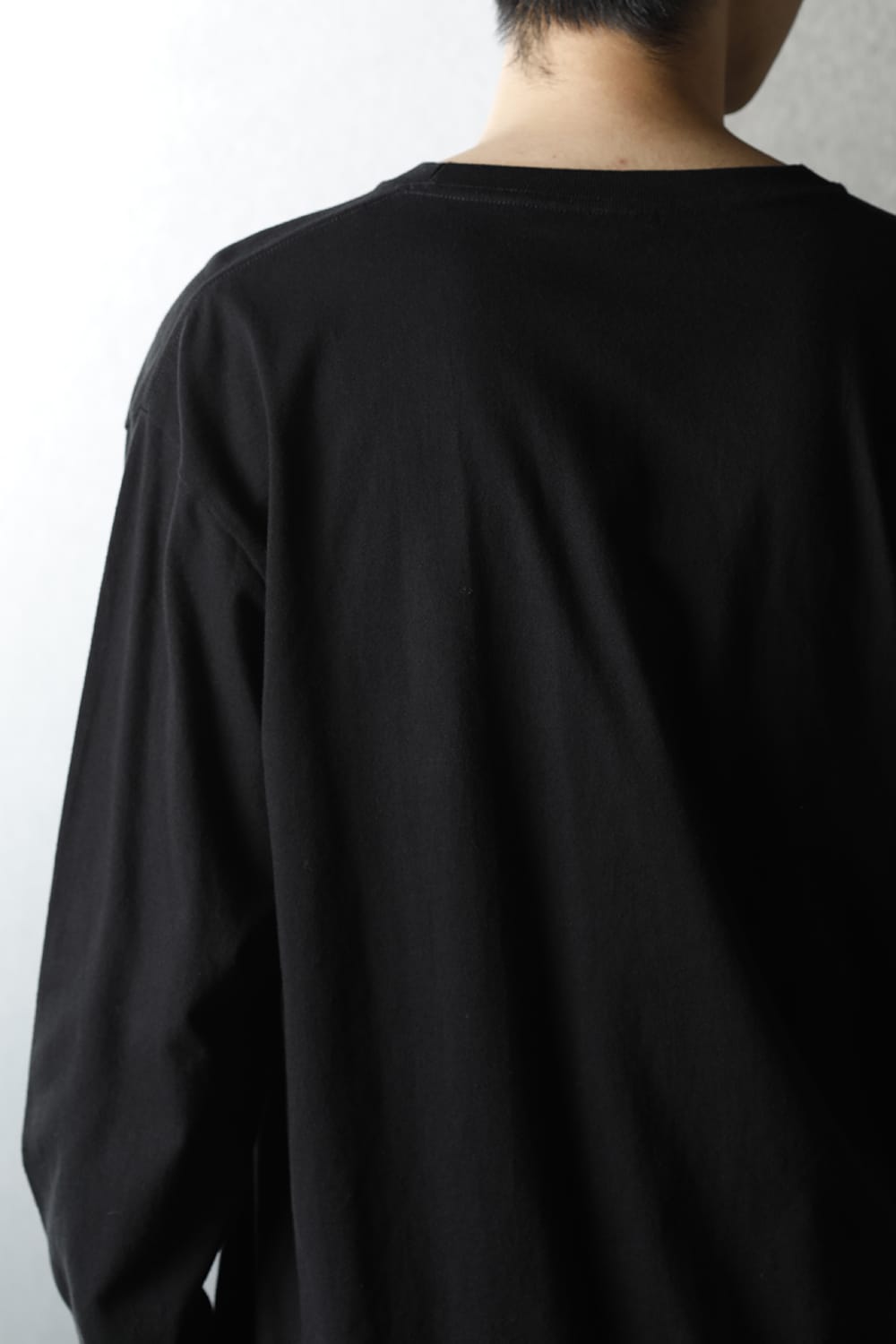 Embroidery Long sleeve t-shirt (Black)
