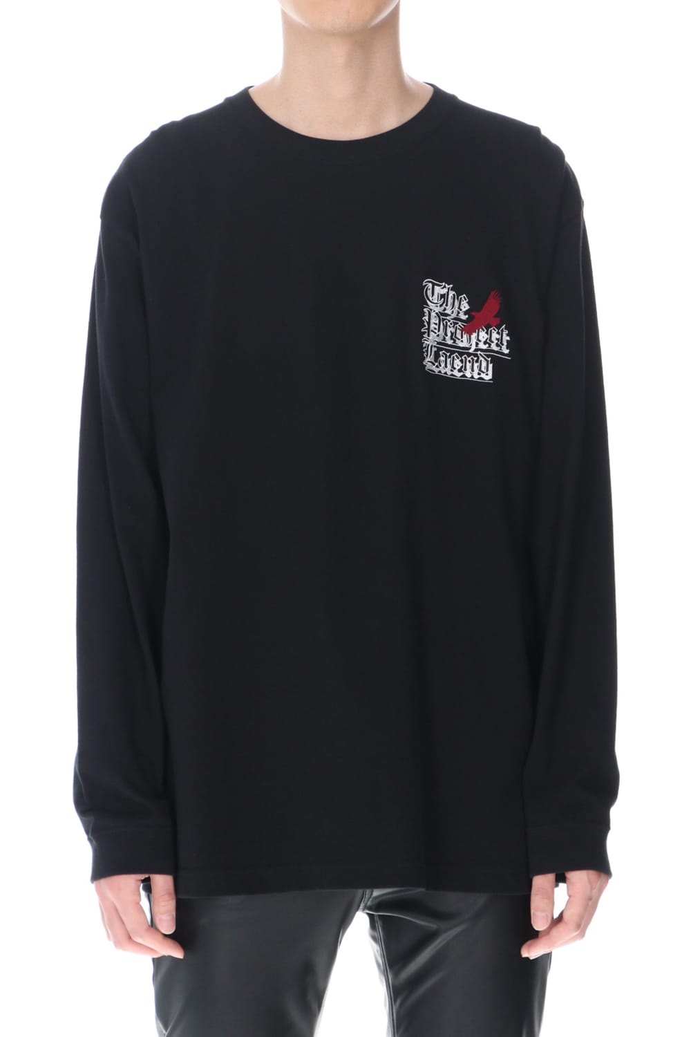 Embroidery Long sleeve t-shirt (Black)