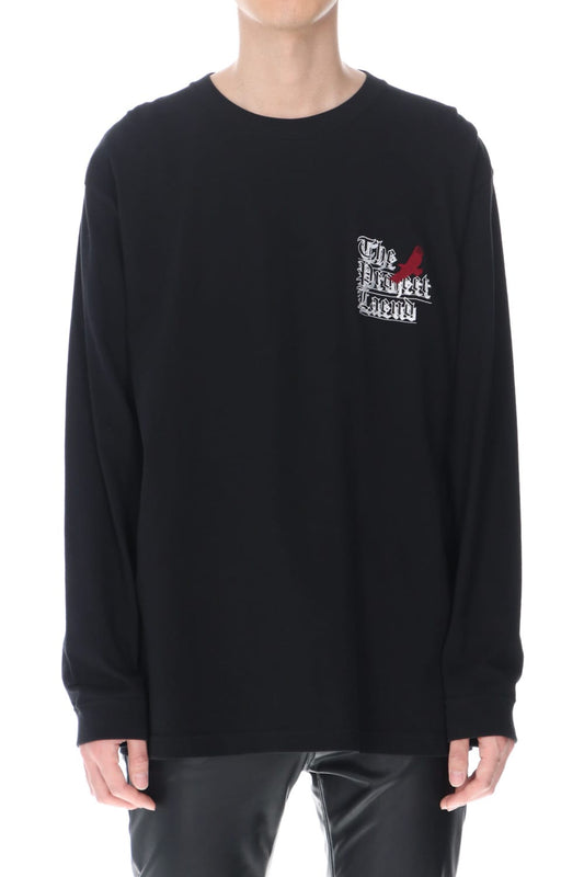 Embroidery Long sleeve t-shirt (Black)