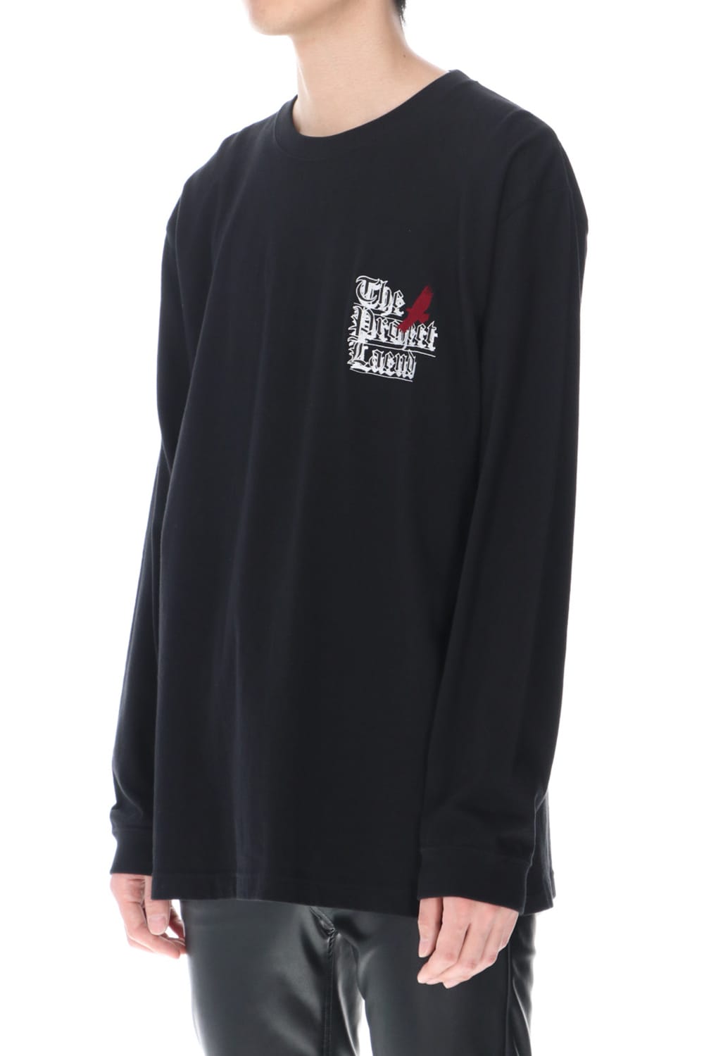 Embroidery Long sleeve t-shirt (Black)