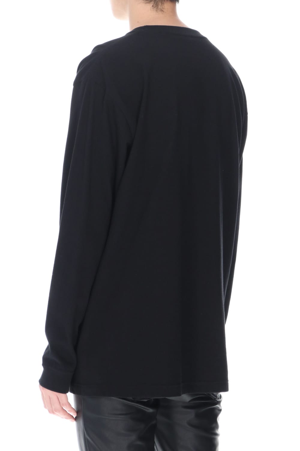 Embroidery Long sleeve t-shirt (Black)