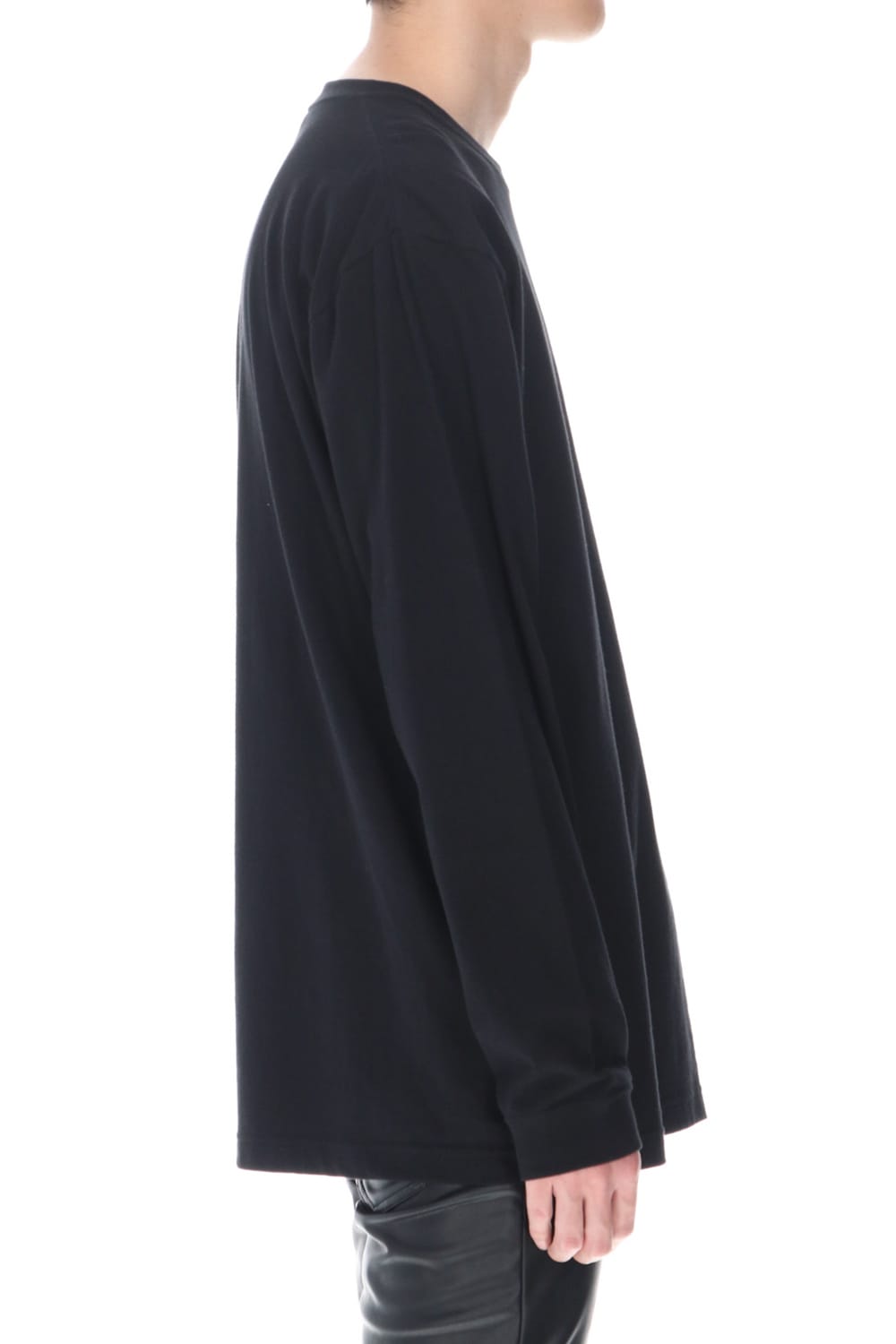 Embroidery Long sleeve t-shirt (Black)