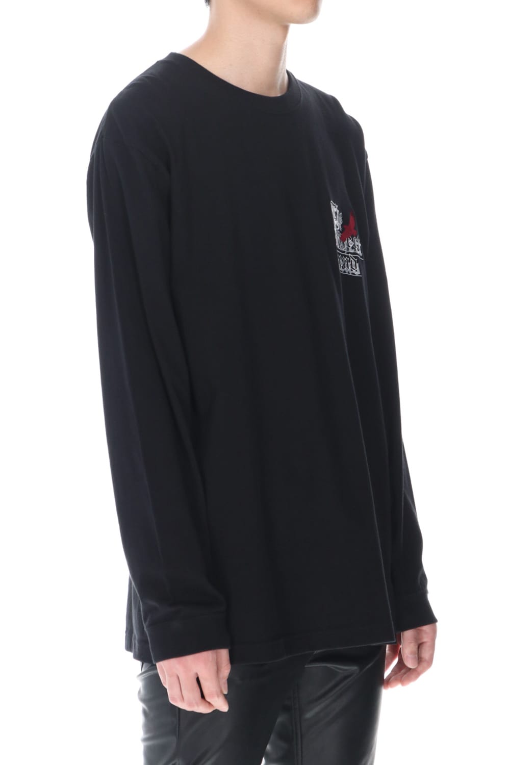 Embroidery Long sleeve t-shirt (Black)