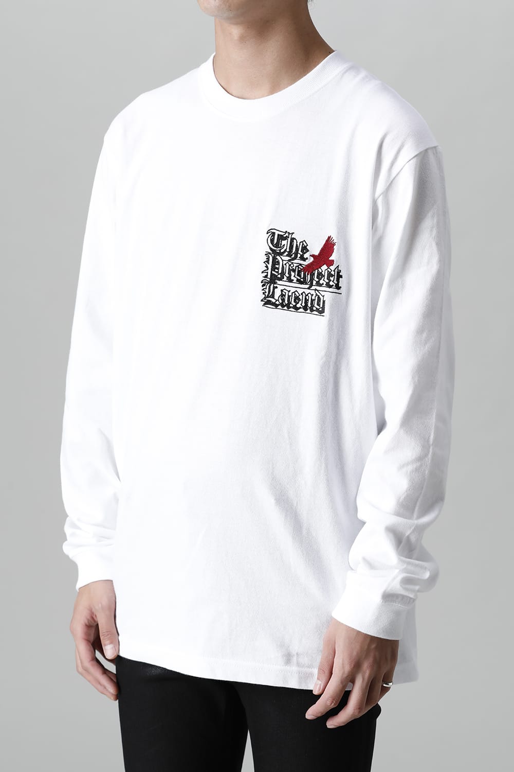 Embroidery Long sleeve t-shirt (White)