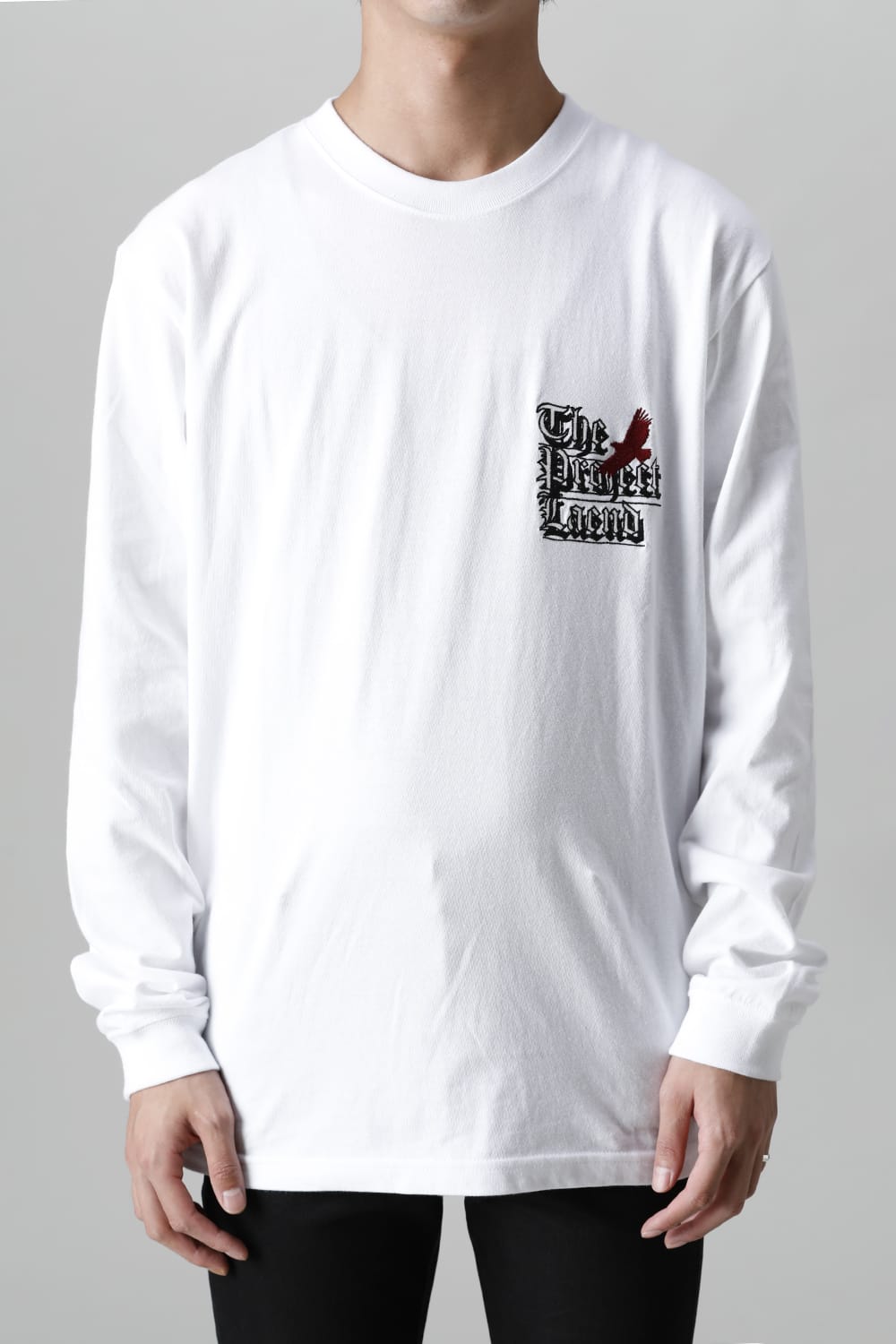 Embroidery Long sleeve t-shirt (White)