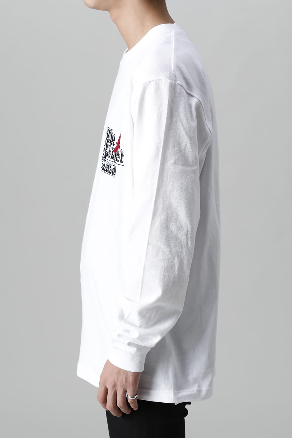 Embroidery Long sleeve t-shirt (White)