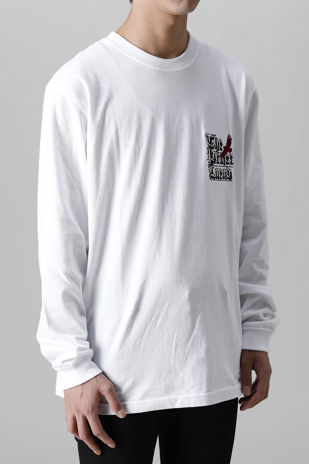 Embroidery Long sleeve t-shirt (White)