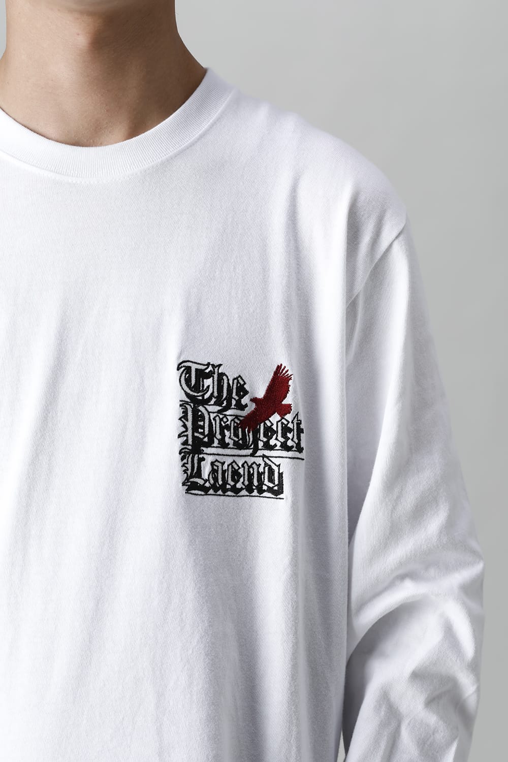 Embroidery Long sleeve t-shirt (White)