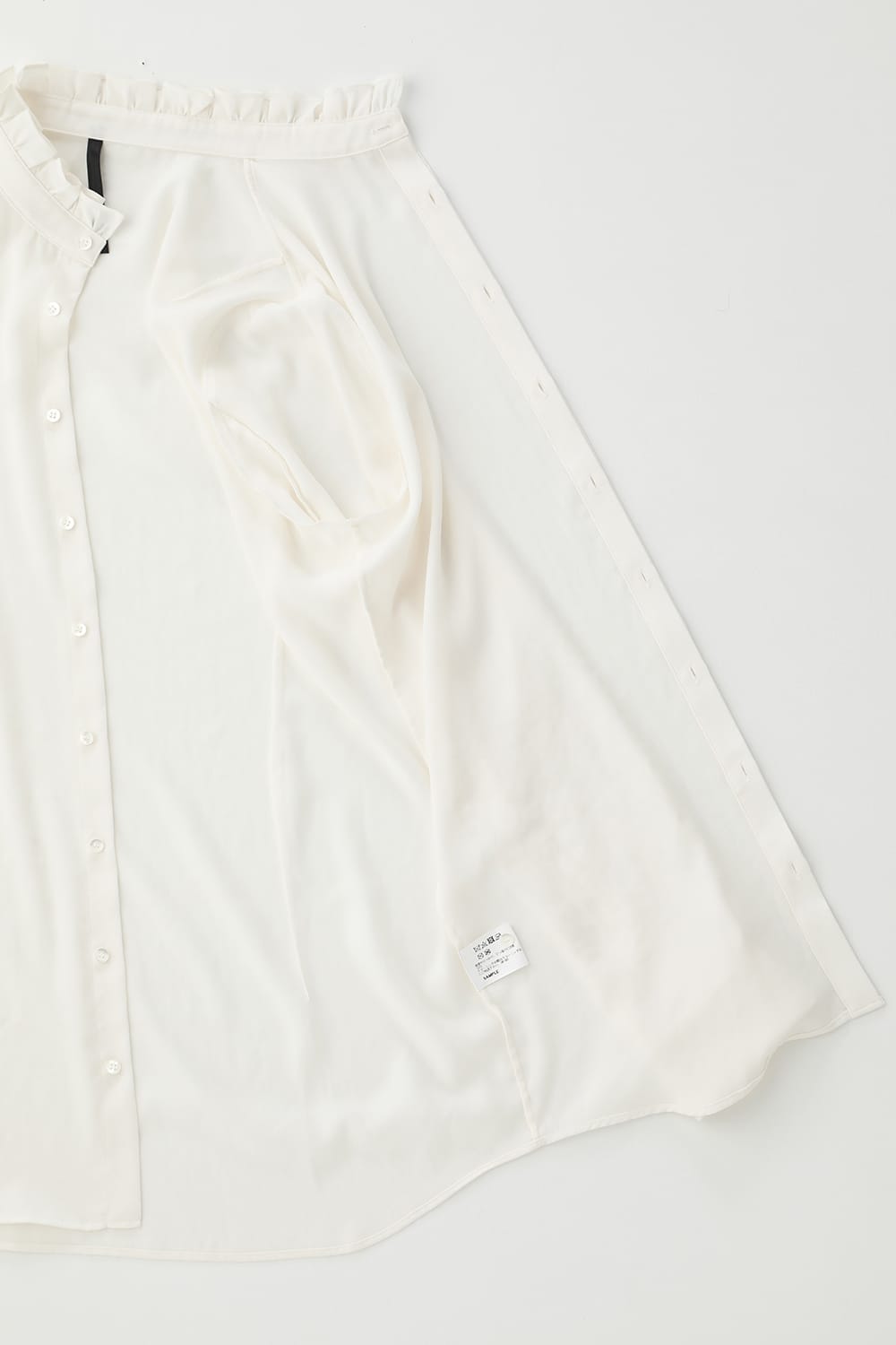 Satin Frill shirt (Cream)