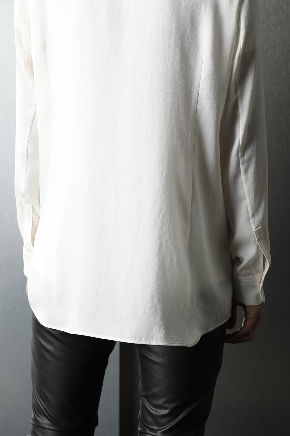 Satin Frill shirt (Cream)