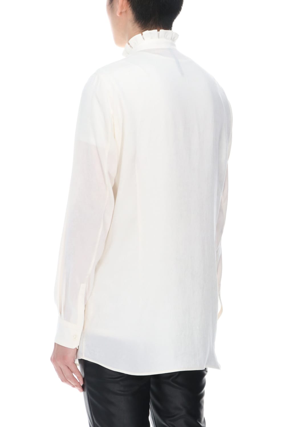 Satin Frill shirt (Cream)