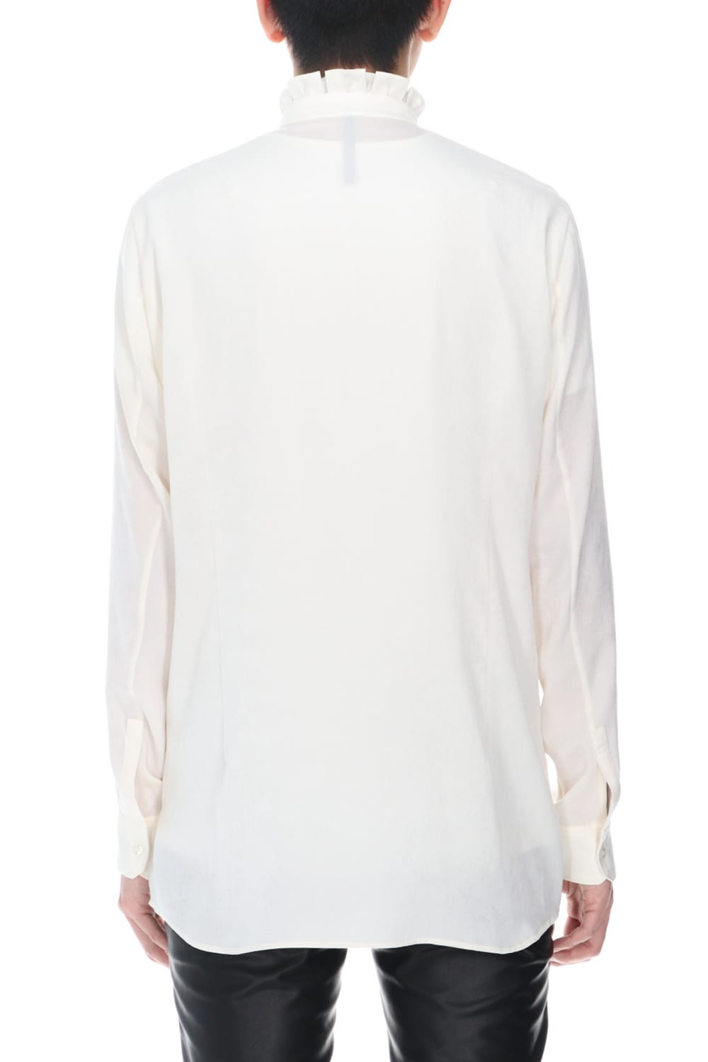 Satin Frill shirt (Cream)