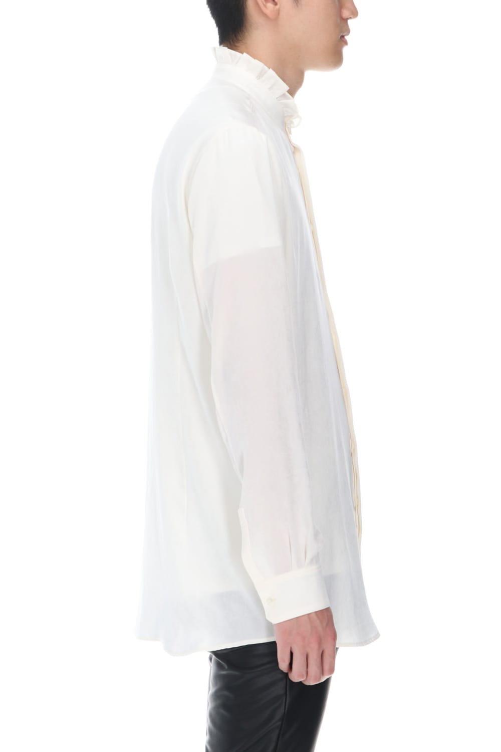 Satin Frill shirt (Cream)