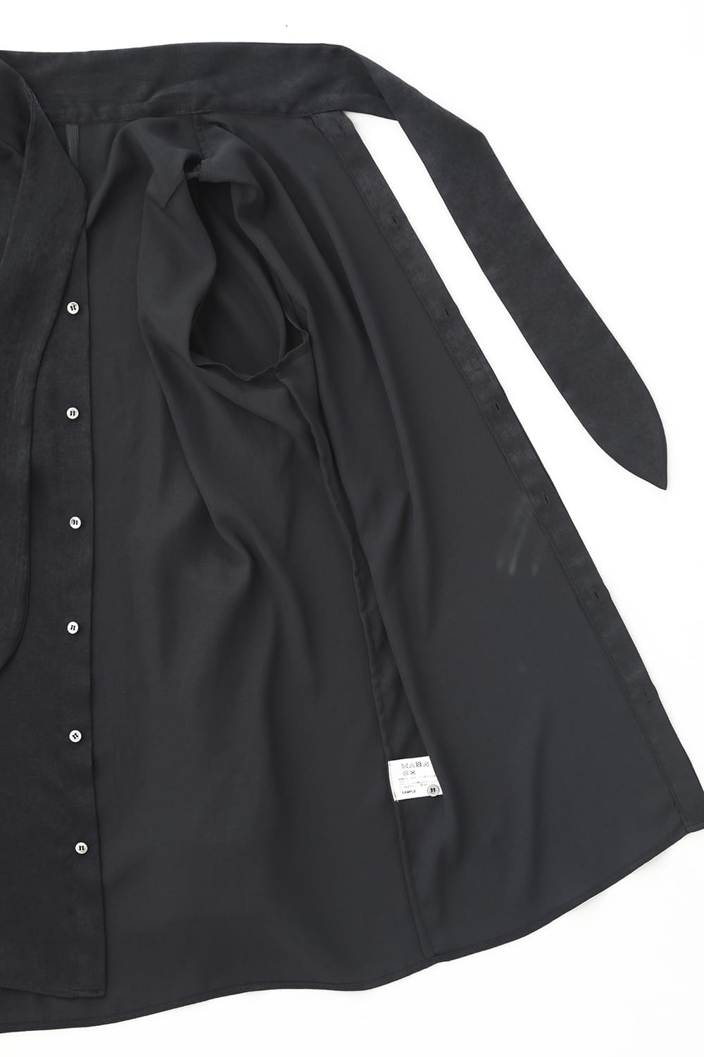 Satin Ribbon shirt (Black)