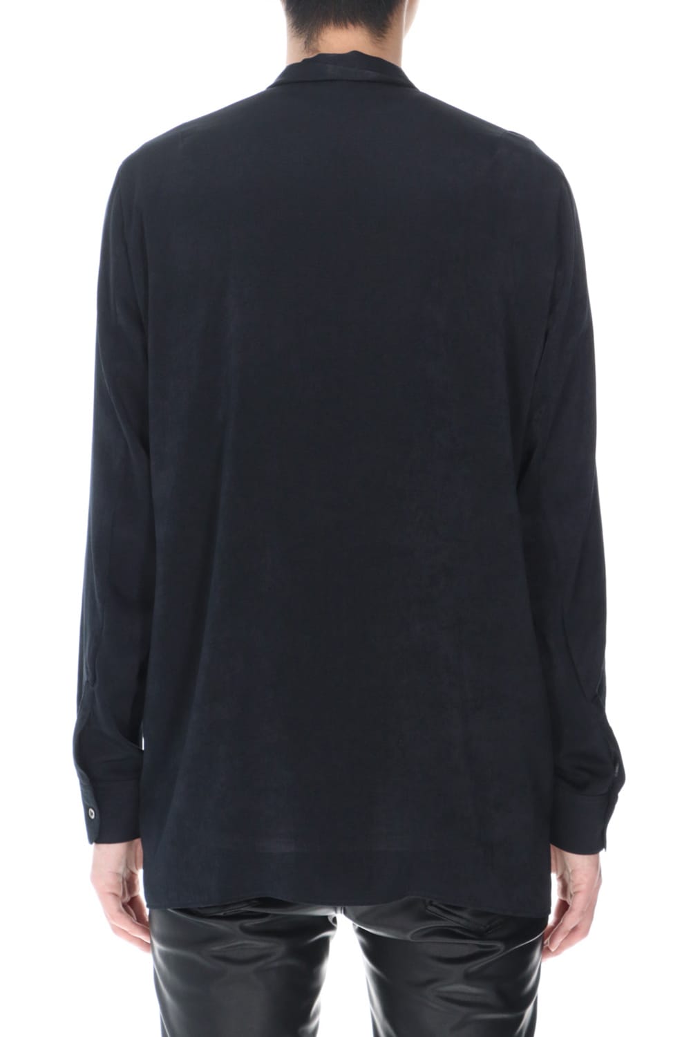 Satin Ribbon shirt (Black)