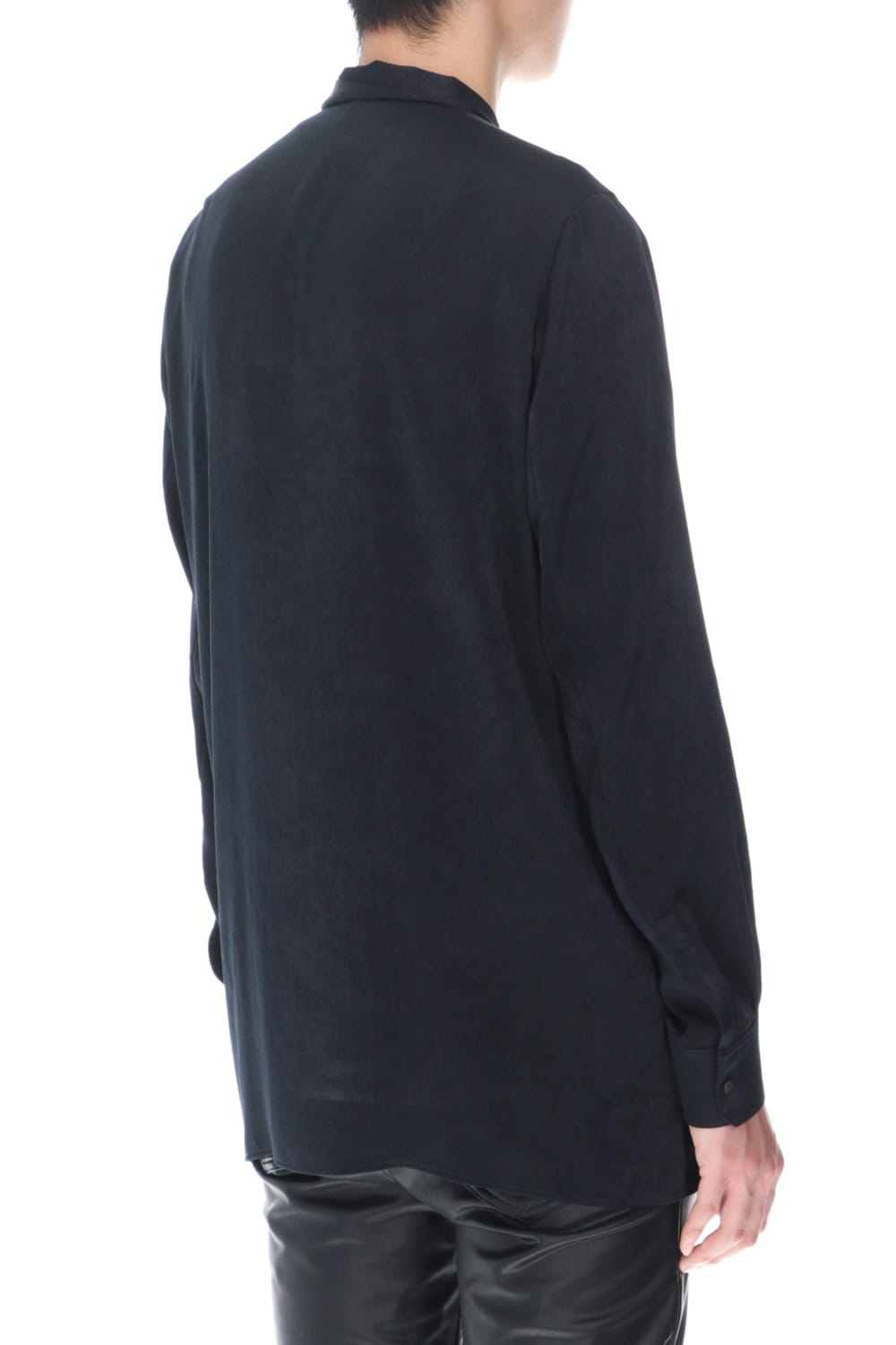 Satin Ribbon shirt (Black)