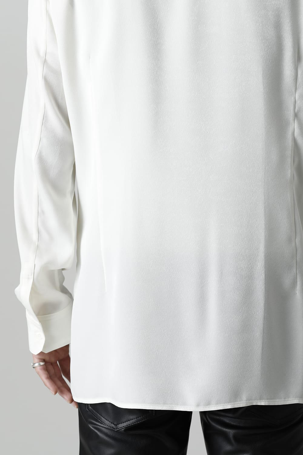 Satin Ribbon shirt (Cream)