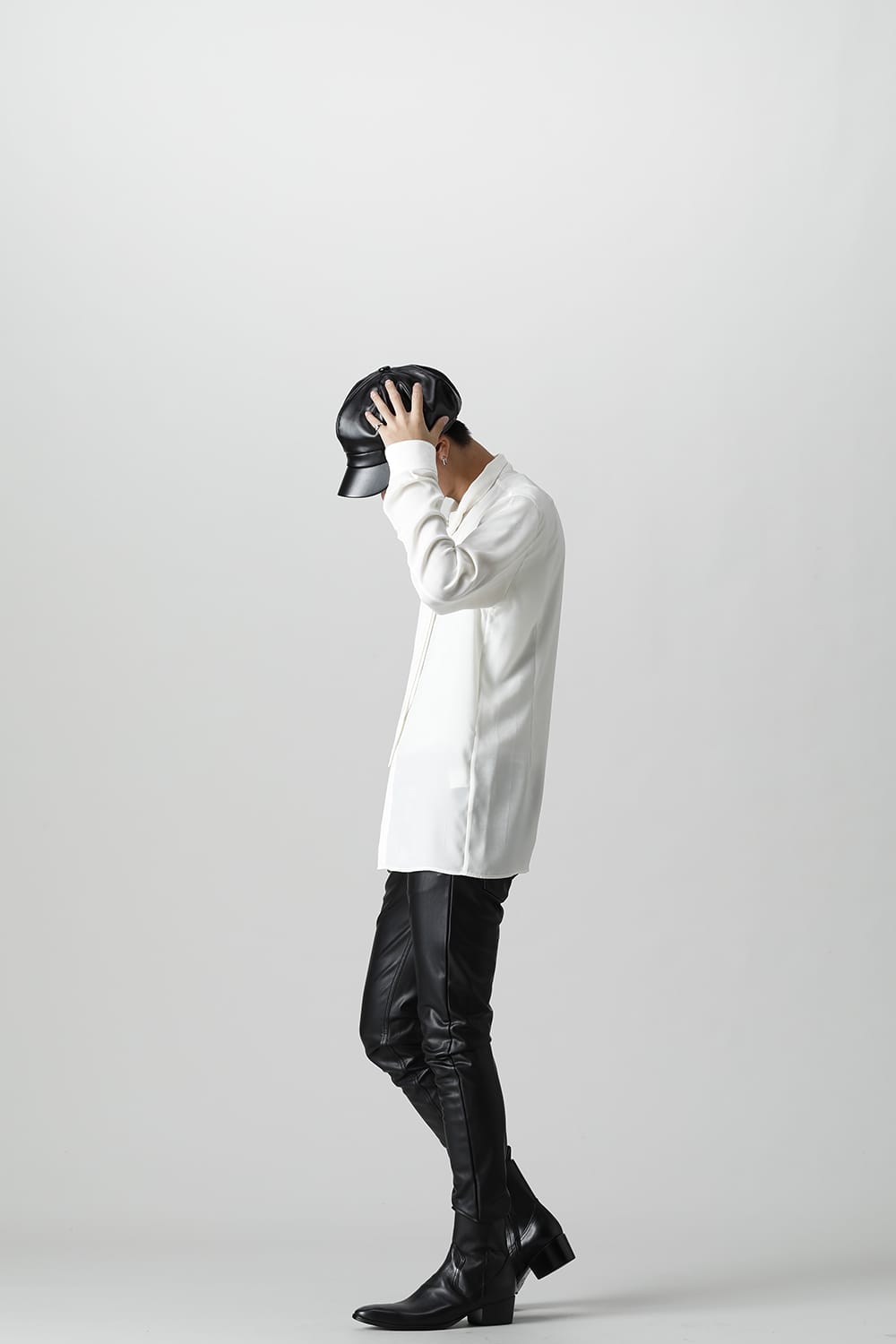 Satin Ribbon shirt (Cream)