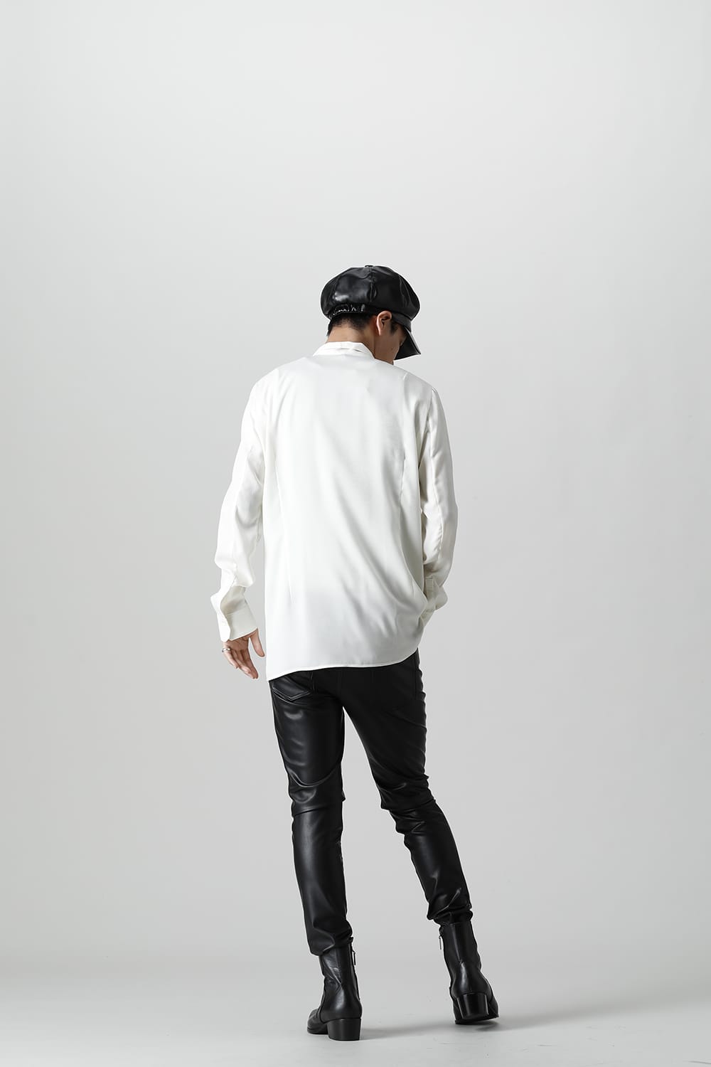 Satin Ribbon shirt (Cream)