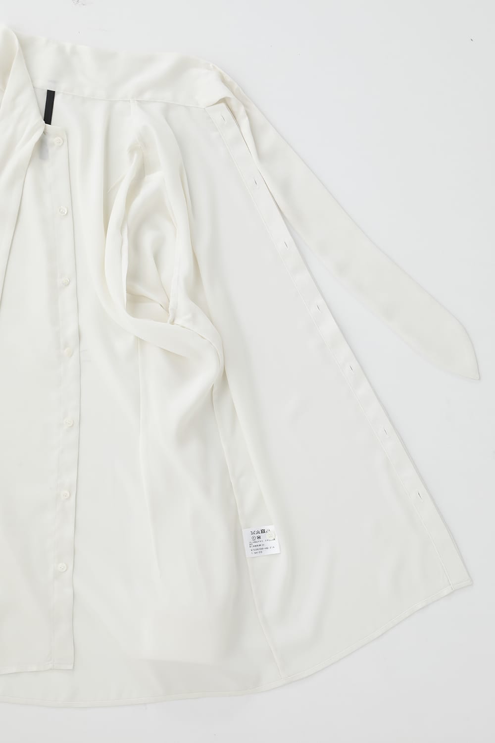 Satin Ribbon shirt (Cream)