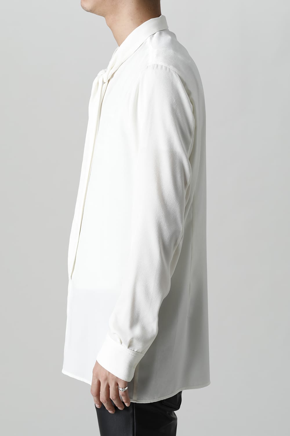 Satin Ribbon shirt (Cream)