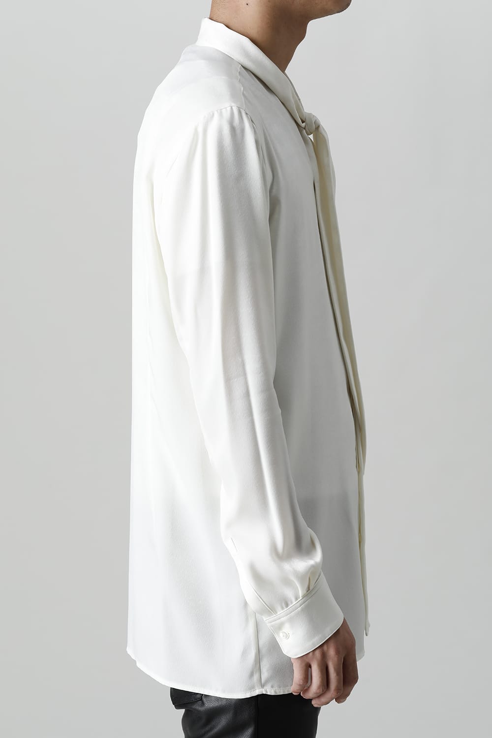 Satin Ribbon shirt (Cream)