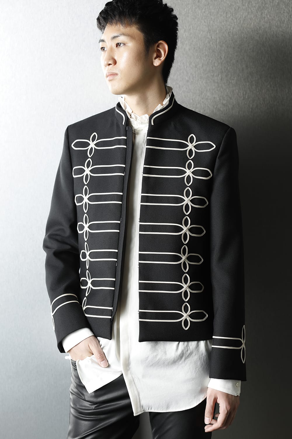 Napoleon jacket (Black×Cream)