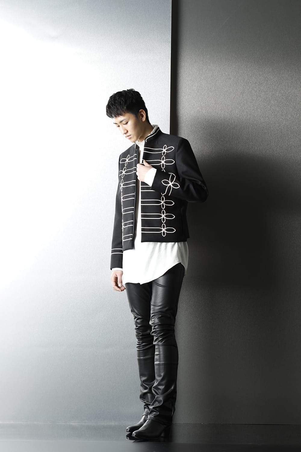 Napoleon jacket (Black×Cream)