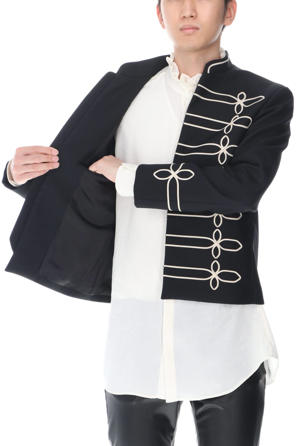 Napoleon jacket (Black×Cream)