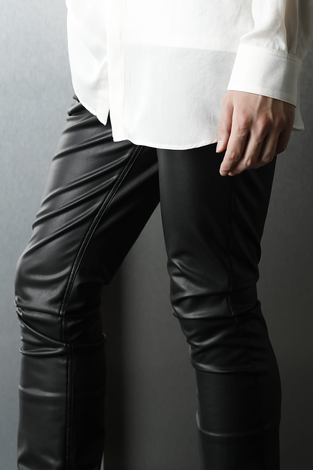 Fake leather Flare pants