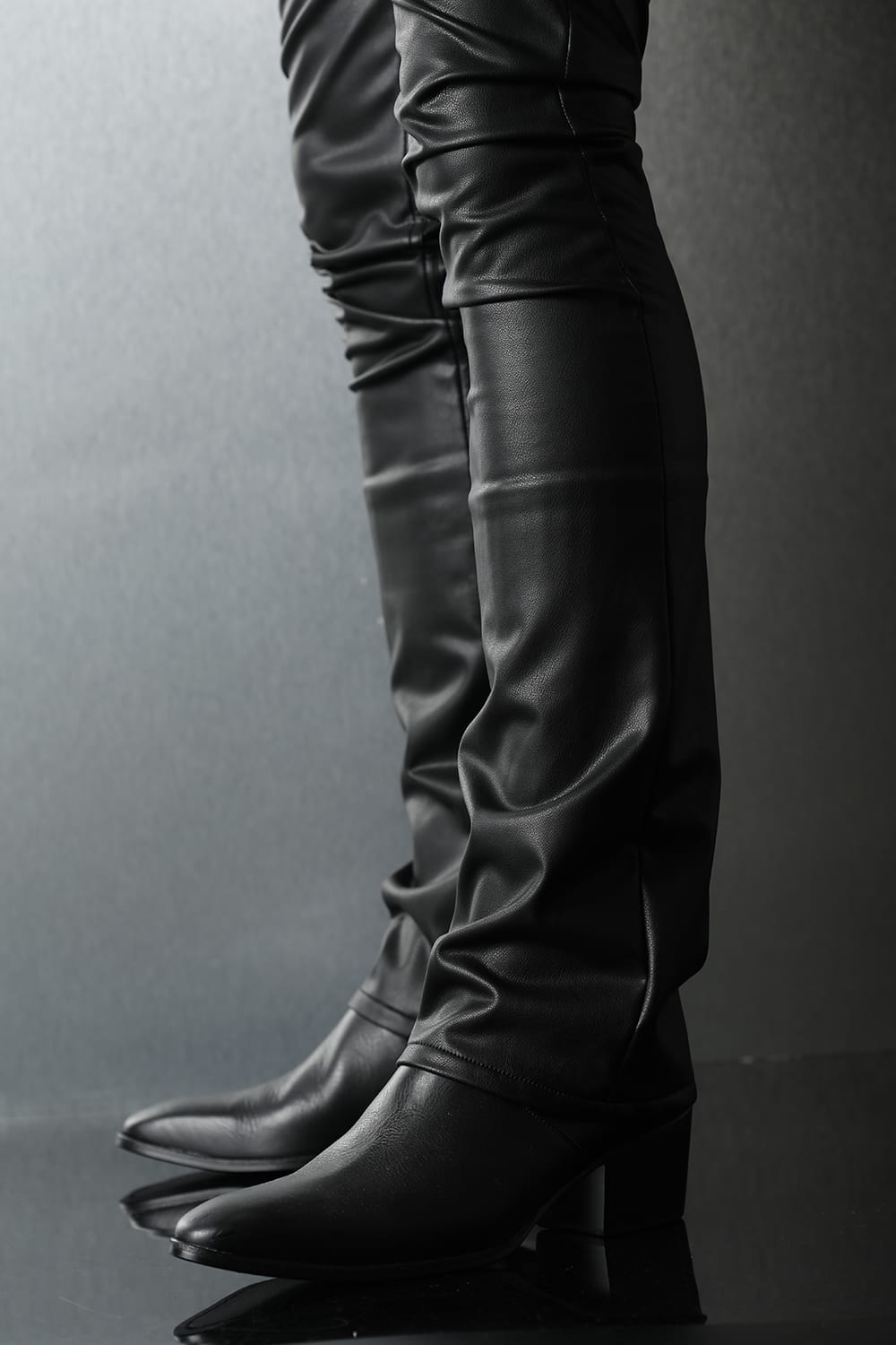 Fake leather Flare pants