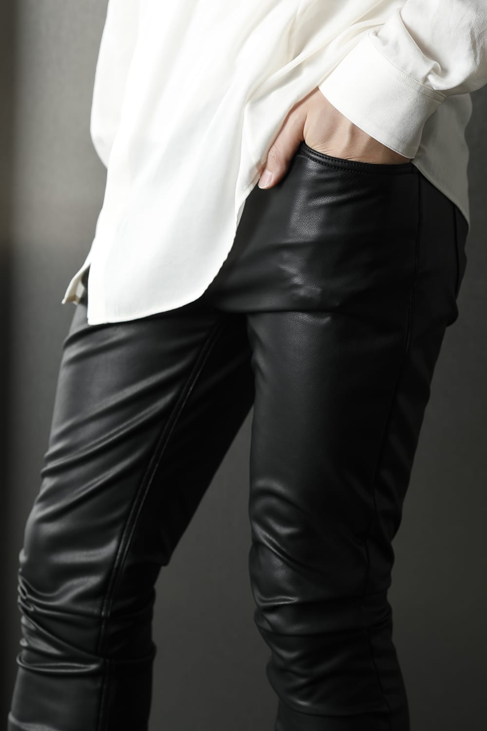 Fake leather Flare pants