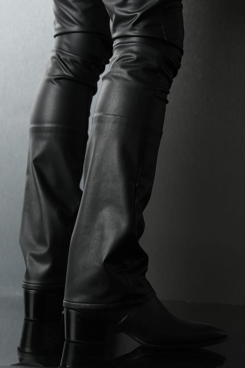 Fake leather Flare pants