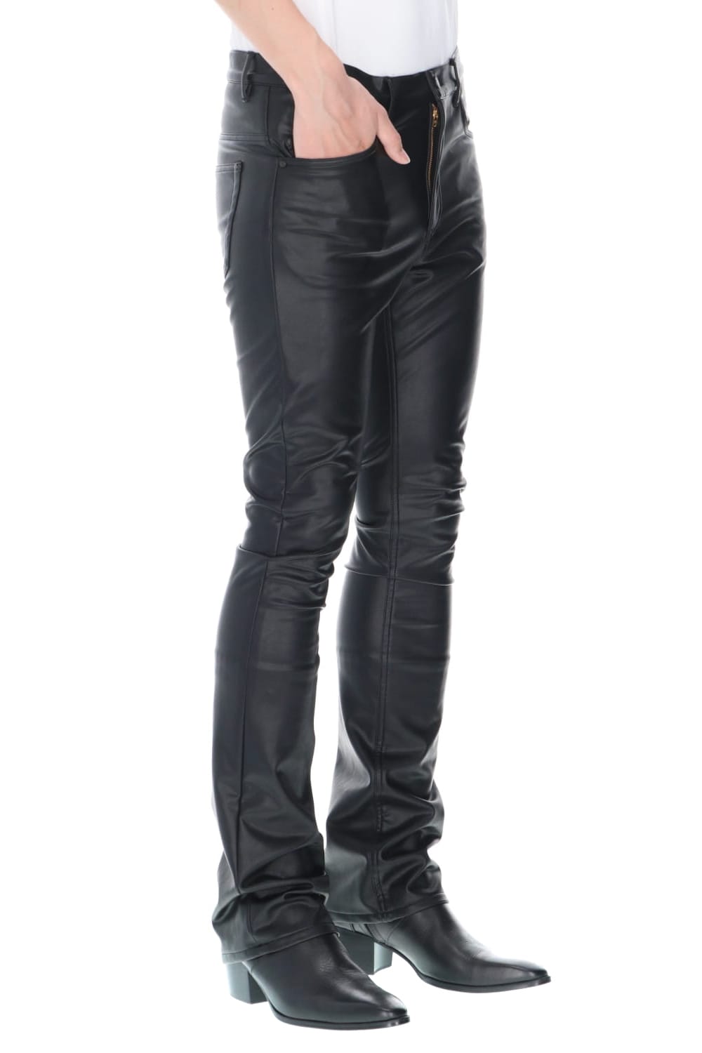 Fake leather Flare pants