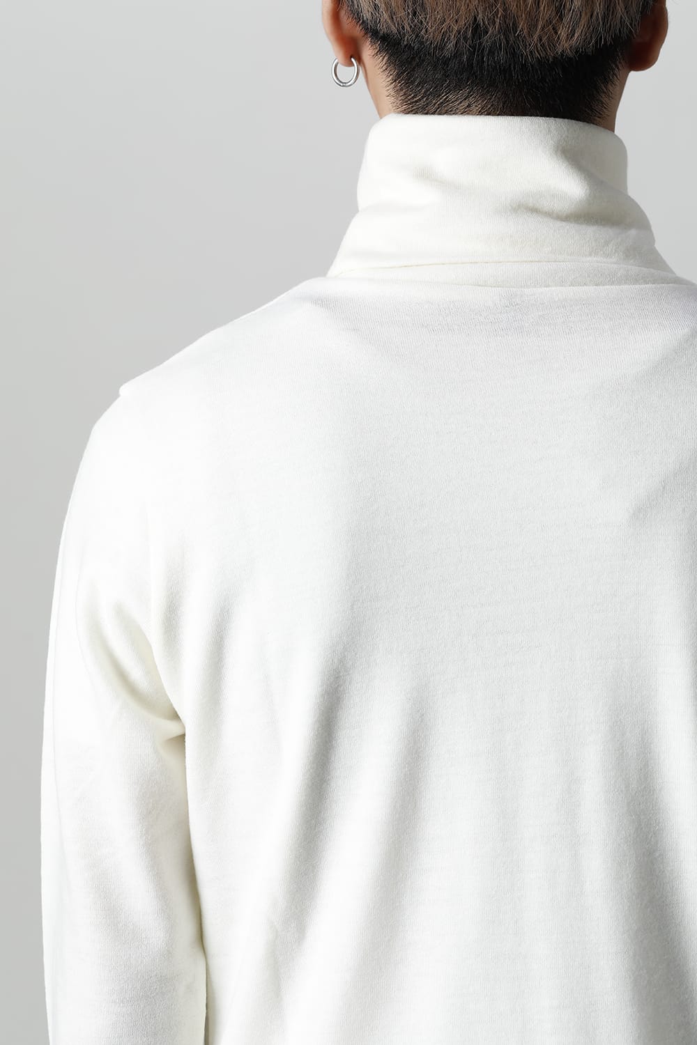 Washable wool Turtleneck pullover (Cream)