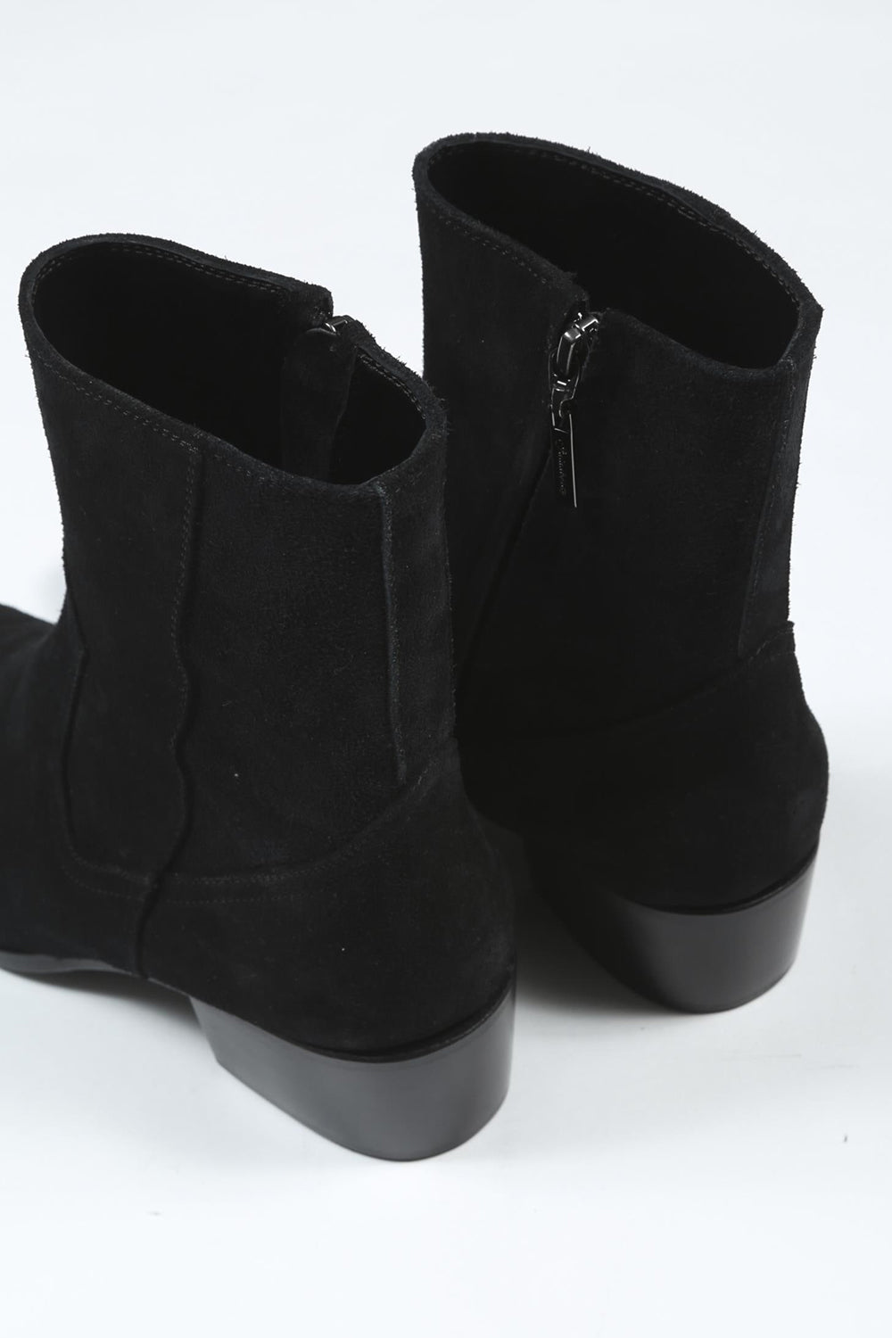 Velour Suede Heel Boots