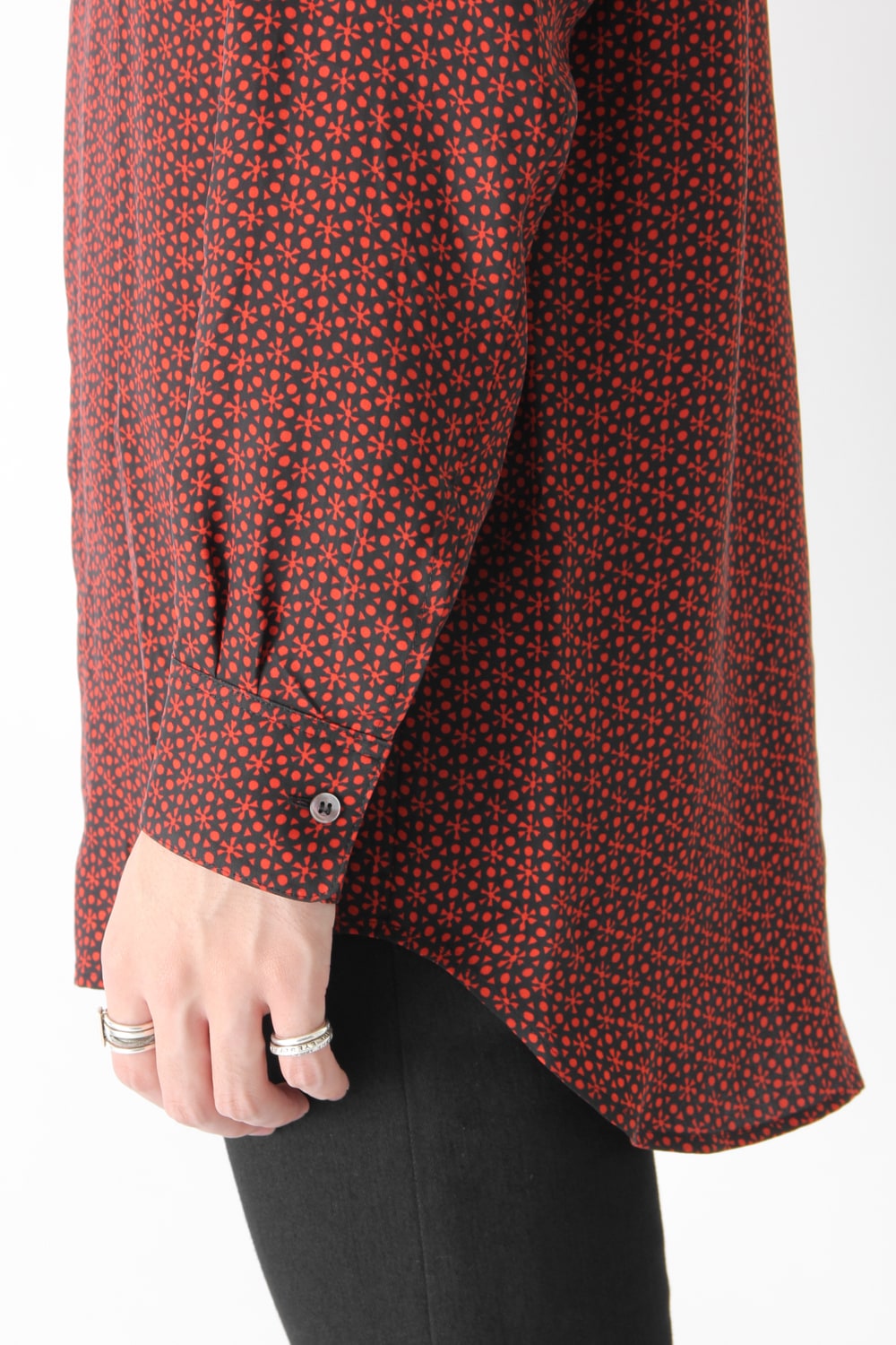 CUPRO TWILL GRAPHIC PRINT SHIRT