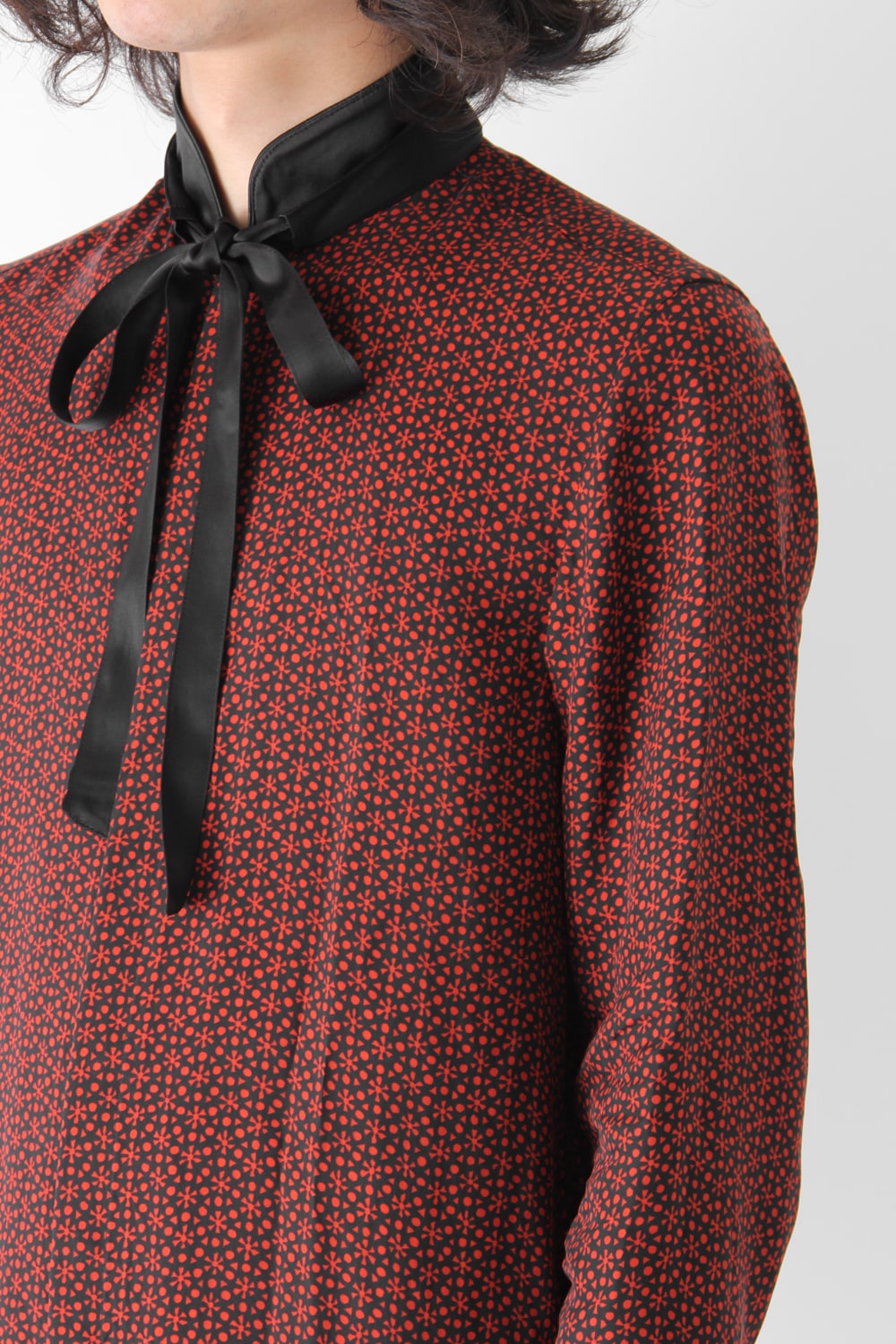 CUPRO TWILL GRAPHIC PRINT SHIRT