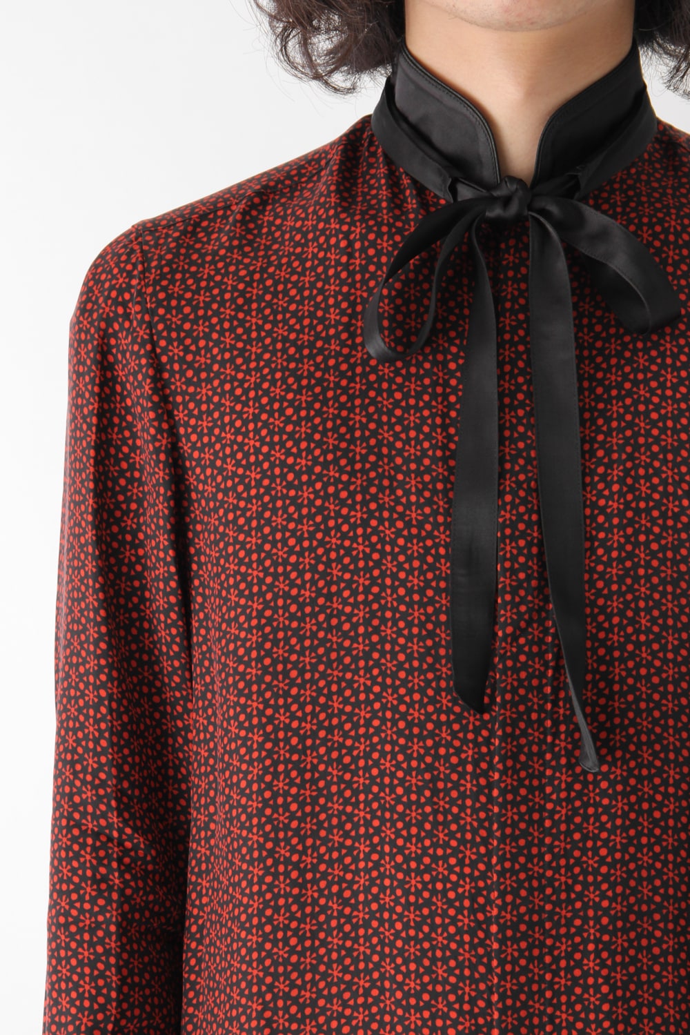 CUPRO TWILL GRAPHIC PRINT SHIRT