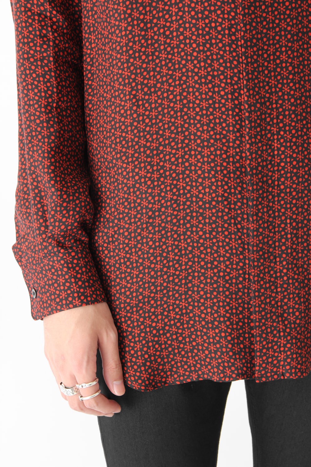 CUPRO TWILL GRAPHIC PRINT SHIRT