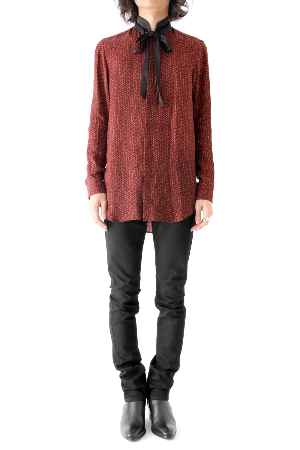 CUPRO TWILL GRAPHIC PRINT SHIRT