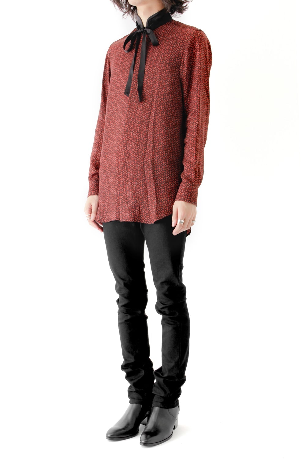 CUPRO TWILL GRAPHIC PRINT SHIRT