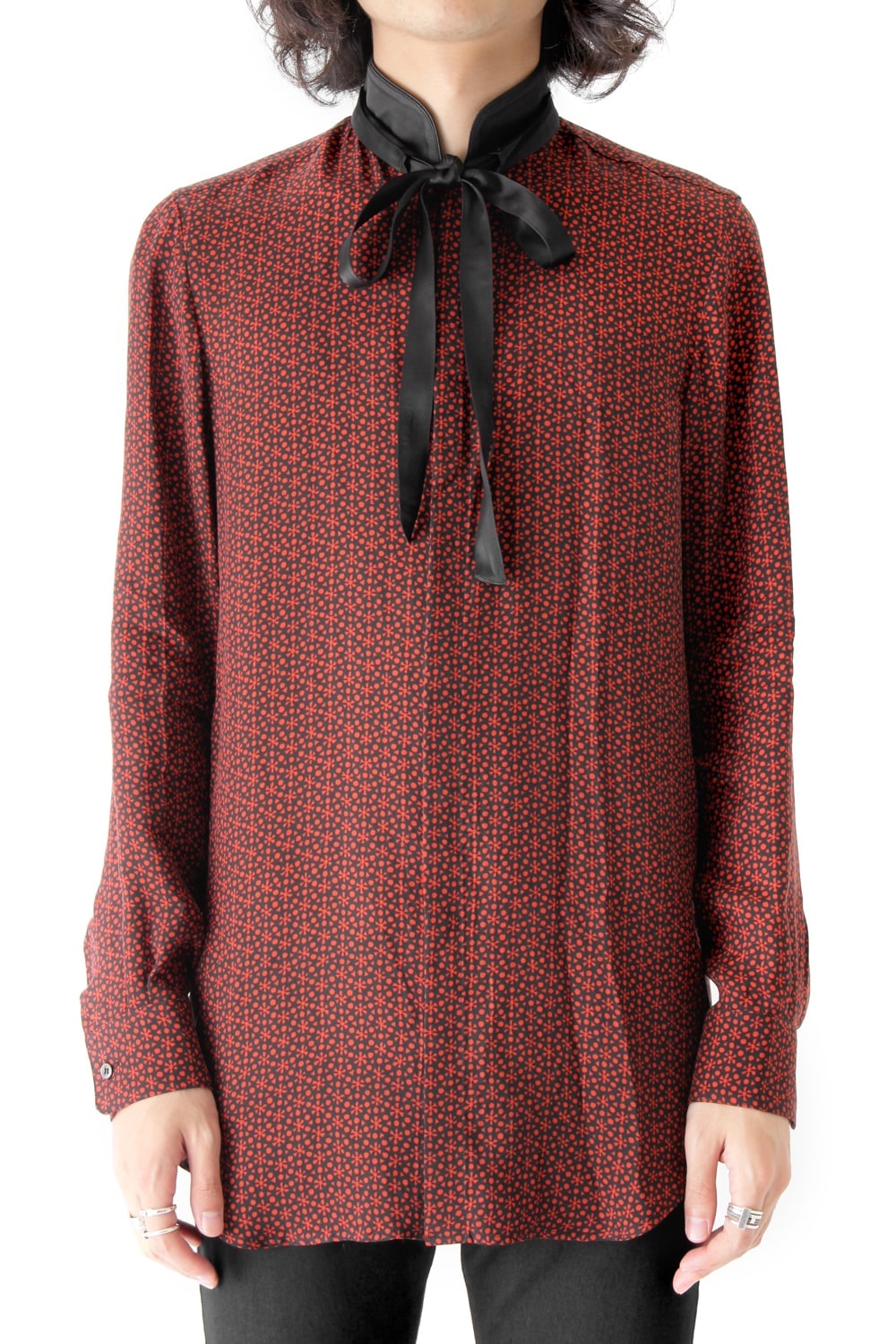 CUPRO TWILL GRAPHIC PRINT SHIRT