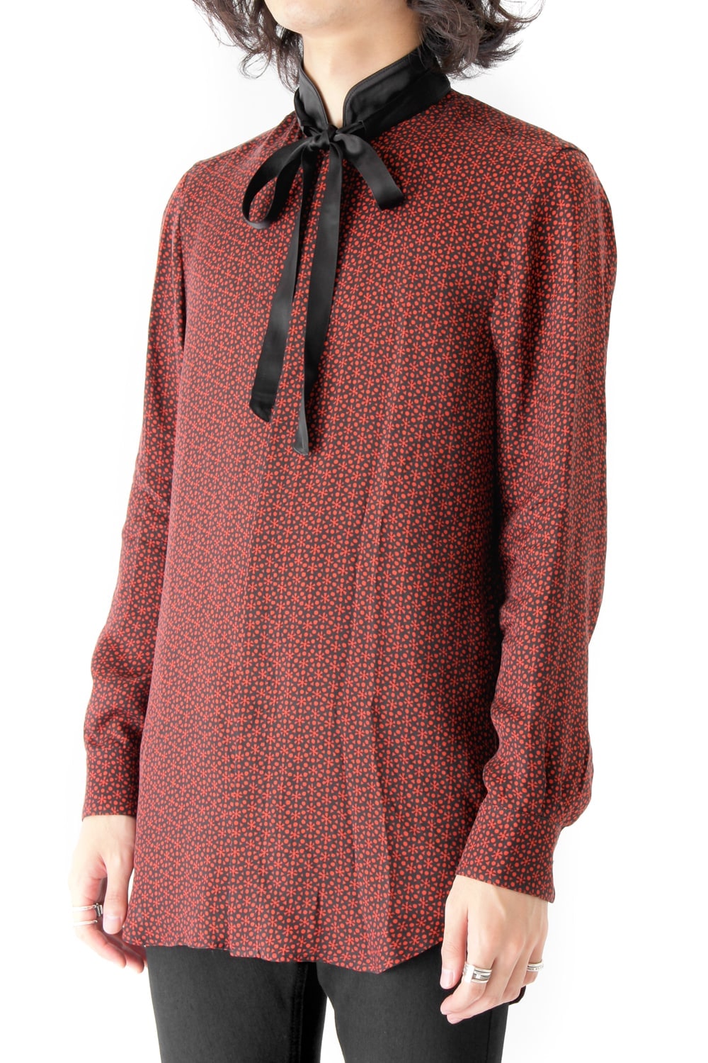 CUPRO TWILL GRAPHIC PRINT SHIRT