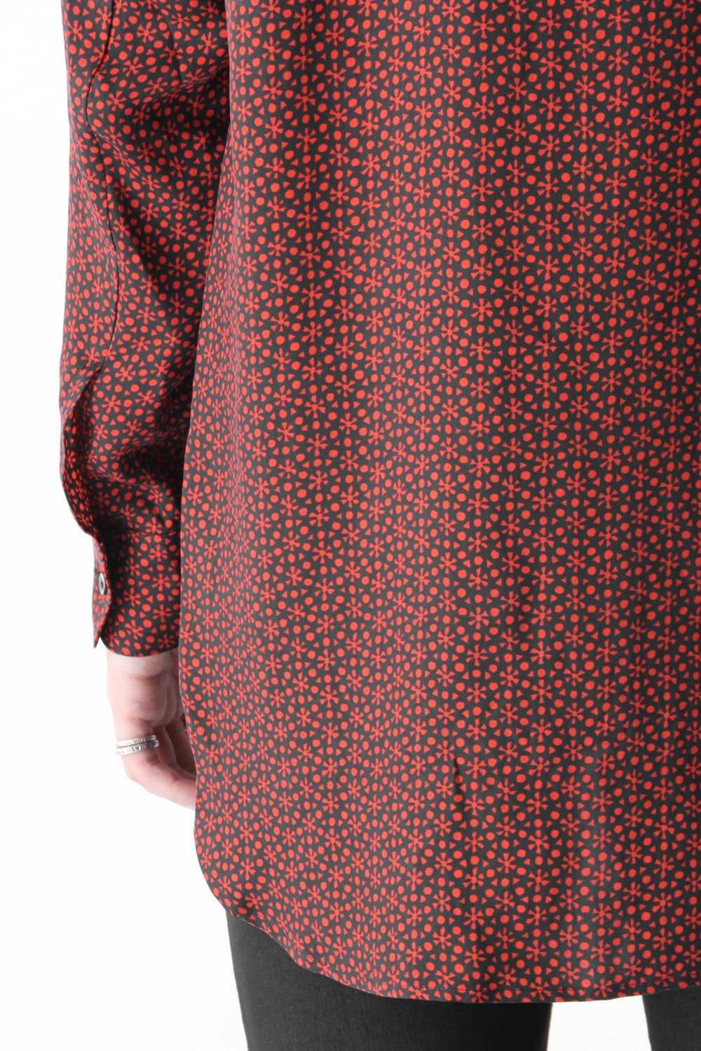 CUPRO TWILL GRAPHIC PRINT SHIRT