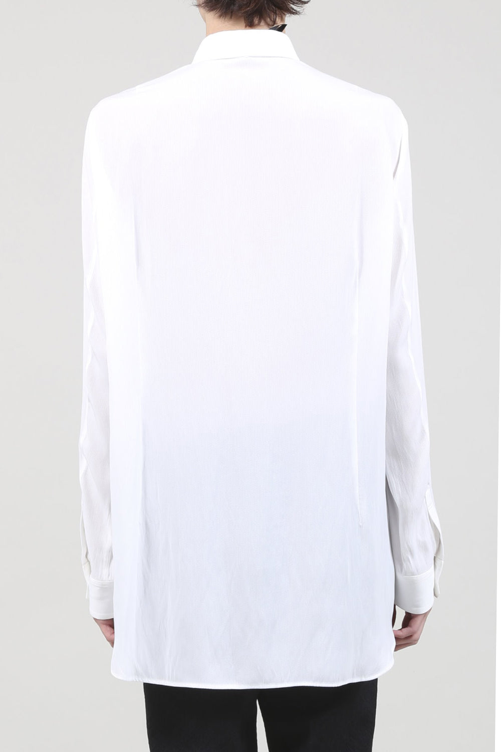 Dechine Stripe Jacquard Regular shirt with Ribbon Off White
