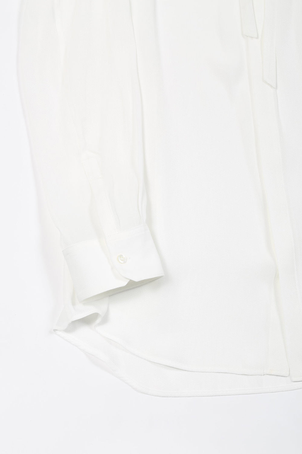 Dechine Stripe Jacquard Regular shirt with Ribbon Off White